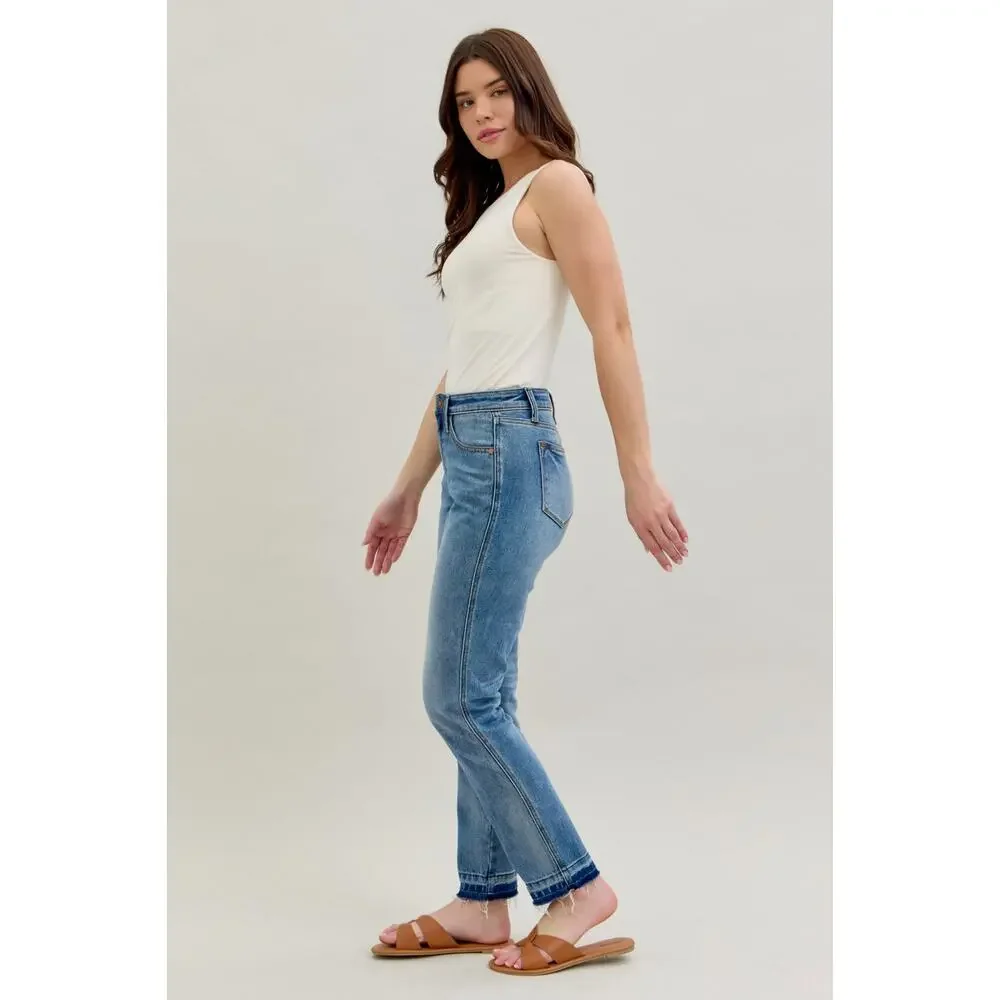 Classic High-Rise Straight Leg Jeans - Light Blue - Picture 5 of 13